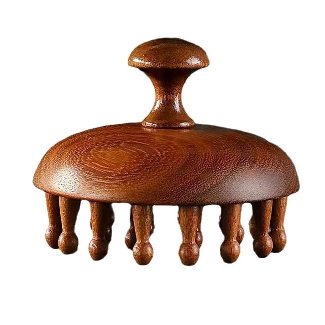 Sandalwood Round Plate Massage Comb